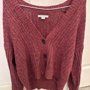 American Eagle Burgundy Cardigan